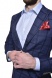 Blue checkered linen blazer