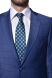 Modrý károvaný Ultra Slim Fit oblek
