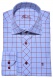 Modrá károvaná Slim Fit košeľa