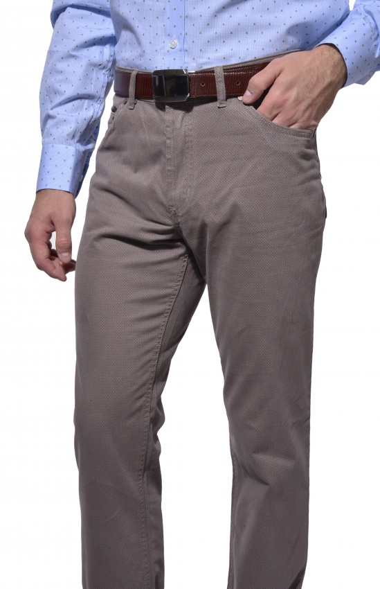 Grey casual trousers - Trousers - E-shop | alaindelon.co.uk