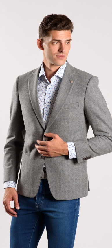 Grey wool blazer - Basic line