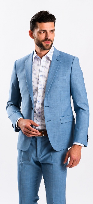 Light Blue Slim Fit Suit - XL Sizes