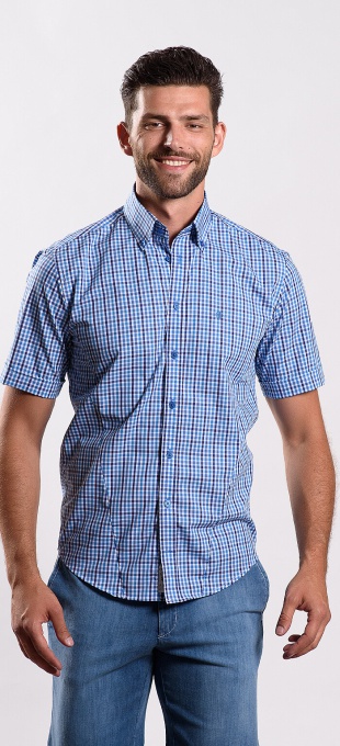 Checkered Extra Slim Fit short sleeved shirt