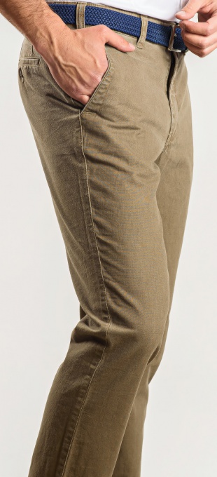 Brown cotton chinos