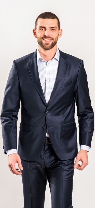 Dark blue Slim Fit suit jacket
