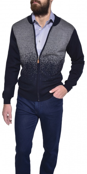 Grey - blue cotton sweater