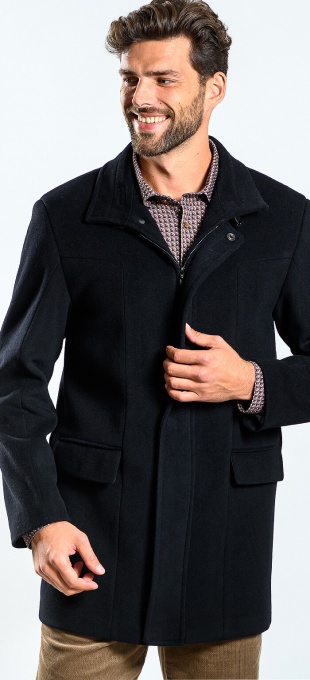 Black wool/cashmere coat