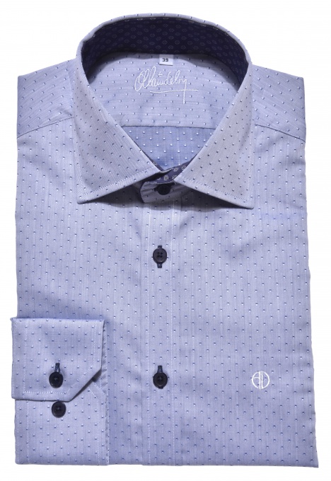 Grey - blue Extra Slim Fit shirt