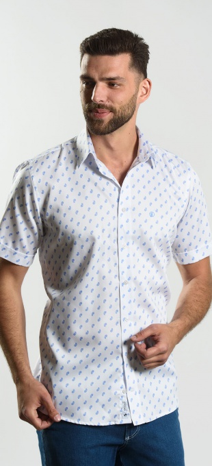 Výrazná Slim Fit košeľa s krátkym rukávom