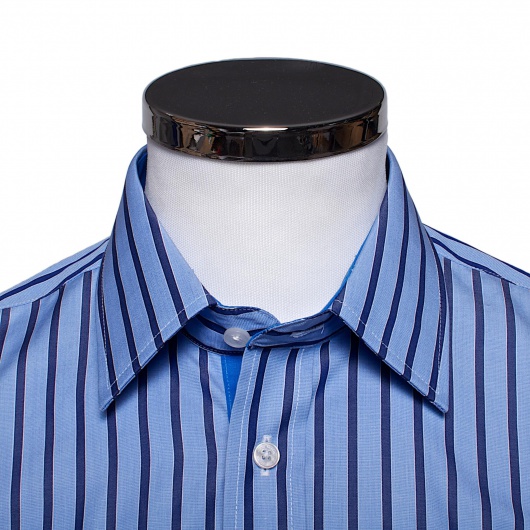 Modrá voľnočasová Slim Fit košeľa