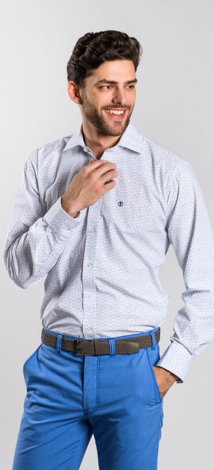 Modrá Slim Fit košeľa rady Basic