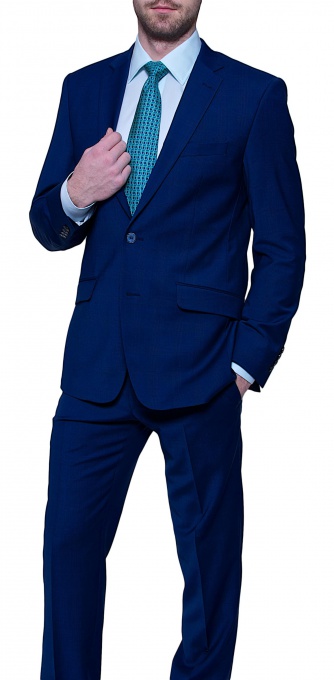 Dark blue checkered suit