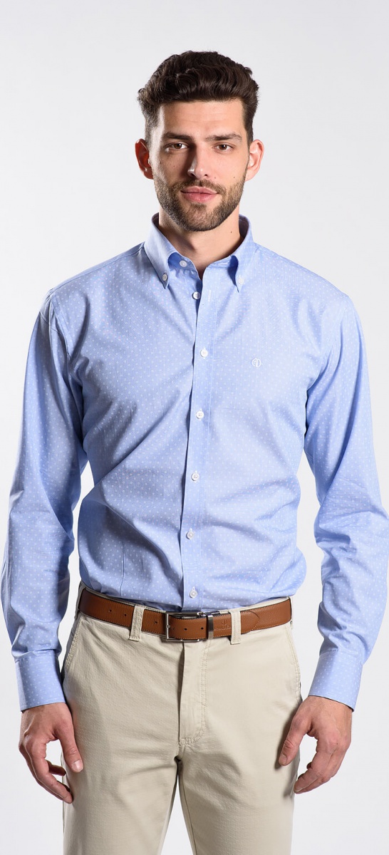 Modrá voľnočasová Extra Slim Fit košeľa