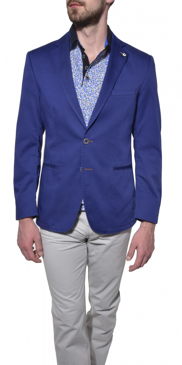 Dark blue cotton blazer