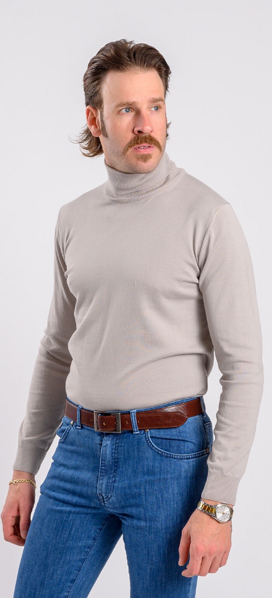 Light Grey cotton turtleneck