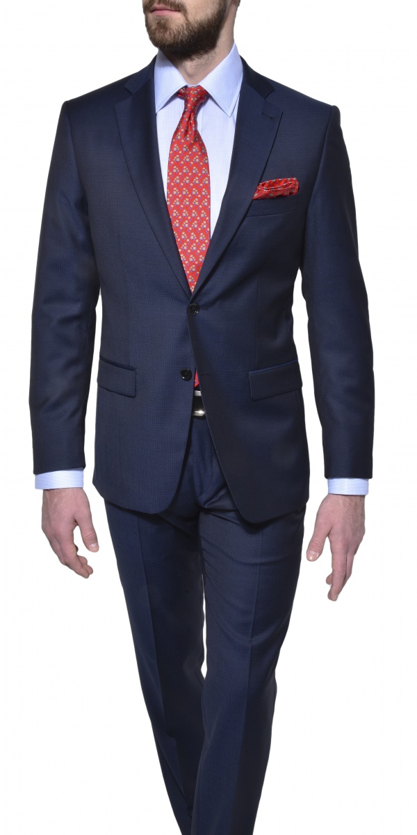 Dark blue wool Slim Fit suit