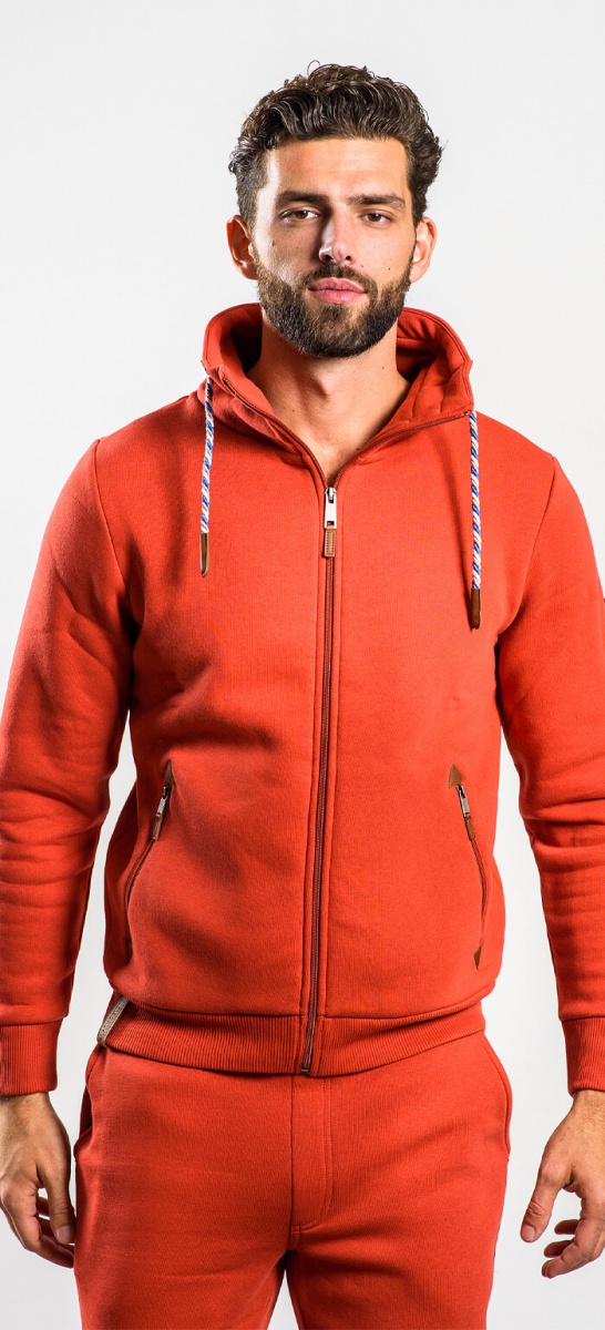 Red zip sweatshirt