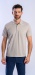 Beige polo shirt with fine pattern