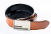 Reversible leather belt with easy fix buckle