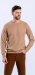 Beige knitted pullover