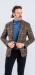 Brown wool checked blazer