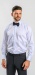 White Slim Fit formal shirt with rose pattern