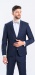 Dark blue Slim Fit suit with small check XL sizes