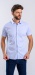 Pale Blue Extra Slim Fit stretch short sleeved shirt