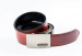 Reversible leather belt with easy fix buckle