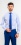 White Slim Fit Shirt with blue stripes