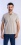 Beige polo shirt with fine pattern