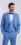 Pale blue wedding Slim Fit suit with waistcoat