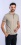 Beige polo shirt with zip