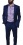 Modrý vlnený Slim Fit oblek