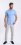 White and Blue Striped Stretch Extra Slim Fit Short-Sleeve Shirt