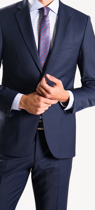 Dark blue Slim Fit suit - Suits - E-shop | alaindelon.co.uk