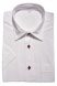 White crepe Slim Fit short sleeved shirt