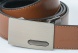 Reversible leather belt with easy fix buckle