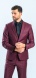 Burgundy Slim Fit Suit with Waistcoat