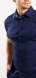 Tmavomodrá vzorovaná strečová Extra Slim Fit košeľa s krátkym rukávom