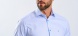 Pale blue Extra Slim Fit Short Sleeve Shirt with subtle sheen