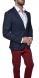 Blue unstructured blazer