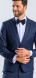Blue Slim fit suit with blue check plaid