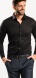 Čierna strečová Extra Slim Fit košeľa s nekrčivou úpravou