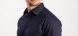 Dark blue stretch Extra Slim Fit non-iron shirt with pattern