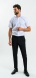 White Slim Fit Short-Sleeve Shirt