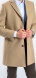 Beige wool coat with slant pockets