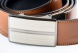 Reversible leather belt with easy fix buckle