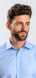 Light Blue Linen Extra Slim Fit Patterned Short-Sleeve Shirt