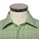 Zelená károvaná Slim Fit košeľa s krátkym rukávom